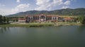 Aerial view of RIU Pravets resort and golf course, Pravets, Bulgaria, 14 August 2018