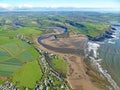 Aerial view of the River Avon in Devon Royalty Free Stock Photo