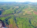 Aerial view of the River Avon in Devon Royalty Free Stock Photo