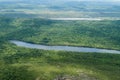 Aerial view of river Carrao