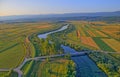 Aerial view of the river Cetina, Croatia