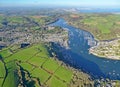 Aerial view of the River Dart in Devon Royalty Free Stock Photo