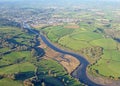 Aerial view of the River Dart in Devon