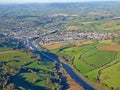 Aerial view of the River Dart in Devon