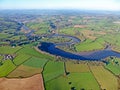 Aerial view of the River Dart in Devon Royalty Free Stock Photo