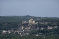 Aerial view of the River Dordogne, ChÃ¢teau de Beynac (a fortified clifftop castle)