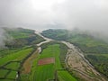 Aerial view of the River Erme, Devon