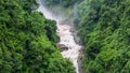 Aerial view river flowing in the forest, river in tropical rainforest. Royalty Free Stock Photo