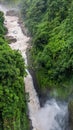 Aerial view river flowing in the forest, river in tropical rainforest. Royalty Free Stock Photo