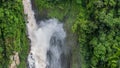 Aerial view river flowing in the forest, river in tropical rainforest. Royalty Free Stock Photo