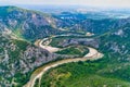 Aerial view of the river Nestos in Xanthi, Greece