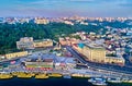 Aerial view of River Port, Podil and Postal Square in Kiev, Ukraine Royalty Free Stock Photo