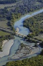 Aerial view of the river Royalty Free Stock Photo