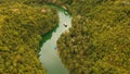 Loboc river in the rainforest Philippines, Bohol. Royalty Free Stock Photo
