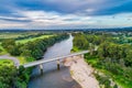 View of river and scenic rural area in Australia. Royalty Free Stock Photo