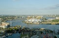 Aerial view of River Thames at Greenwich