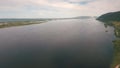 Aerial view on river Volga