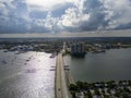 An aerial view of Riviera Beach in Florida Royalty Free Stock Photo
