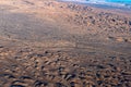 Aerial view of a road crossing the Atacama Desert Royalty Free Stock Photo