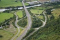 Aerial view of road junction Royalty Free Stock Photo