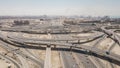 Aerial view of road junction in Dubai Royalty Free Stock Photo