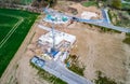 Aerial view of road streets new development area for real estate hme building construction germany Royalty Free Stock Photo