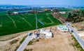 Aerial view of road streets new development area for real estate hme building construction germany Royalty Free Stock Photo