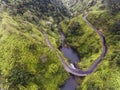 Aerial view of the road to Hana Maui Royalty Free Stock Photo