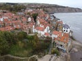 Aerial view of the Robin Hoods Bay Area in North Yorkshire Royalty Free Stock Photo