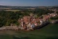 Aerial view of the Robin Hoods bay, North Yorkshire Coast, UK Royalty Free Stock Photo