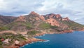 Aerial view of Rocher Saint-BarthÃ©lÃ©my at French Riviera Royalty Free Stock Photo