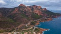 Aerial view of Rocher Saint-BarthÃ©lÃ©my at French Riviera Royalty Free Stock Photo