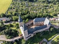 Aerial view of Rochlitz Castle in Saxony