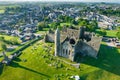 Aerial view of the Rock of Cashel, also known as Cashel of the Kings and St. Patricks Rock in Cashel, Ireland Royalty Free Stock Photo