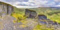 Aerial view of rock formation located in county Leitrim, Ireland called Eagles Rock