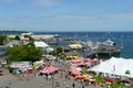 Aerial view of Rockland Harbor, Maine