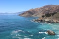 Aerial view of the rocky coastline along the Pacific Ocean on the California coast near Big Sur Royalty Free Stock Photo