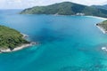 Aerial view of rocky coastline in Phuket island beautiful sea in sunny summer day Tourism and vacations concept Royalty Free Stock Photo