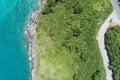 Aerial view of rocky coastline in Phuket island beautiful sea in sunny summer day Tourism and vacations concept Royalty Free Stock Photo