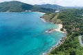 Aerial view of rocky coastline in Phuket island beautiful sea in sunny summer day Tourism and vacations concept Royalty Free Stock Photo