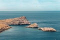 view of a rocky islands in endless sea