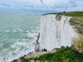 Aerial view of the rocky Saint Margarets Bay in White Cliffs