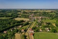 aerial view on Rogny les Sept Ecluses in Bourgogne