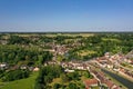 aerial view on Rogny les Sept Ecluses in Bourgogne