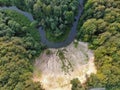 Aerial view of the Rokai Exposure in Lithuania