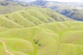 Aerial View of Rolling, Green California Hills Royalty Free Stock Photo