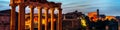 Aerial view of Roman forum in Rome Royalty Free Stock Photo