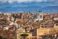 Aerial view of the Rome city with beautiful architecture, Italy Royalty Free Stock Photo