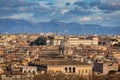 Aerial view of the Rome city with beautiful architecture, Italy Royalty Free Stock Photo