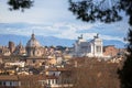 Aerial view of the Rome city with bueautiful architecture, Italy Royalty Free Stock Photo